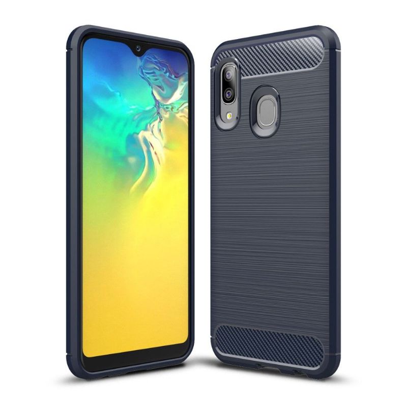 Cover Samsung Galaxy A20e Carbon Børstet Gel