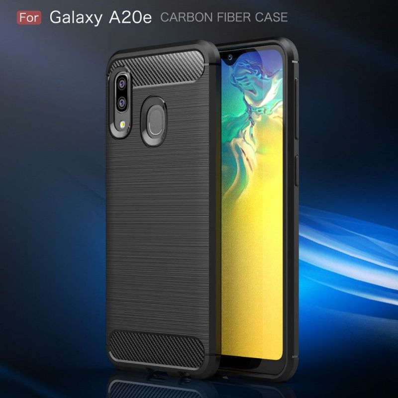 Cover Samsung Galaxy A20e Carbon Børstet Gel