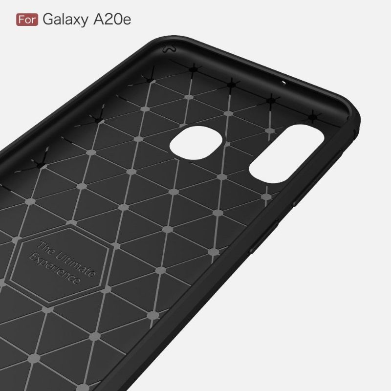 Cover Samsung Galaxy A20e Carbon Børstet Gel