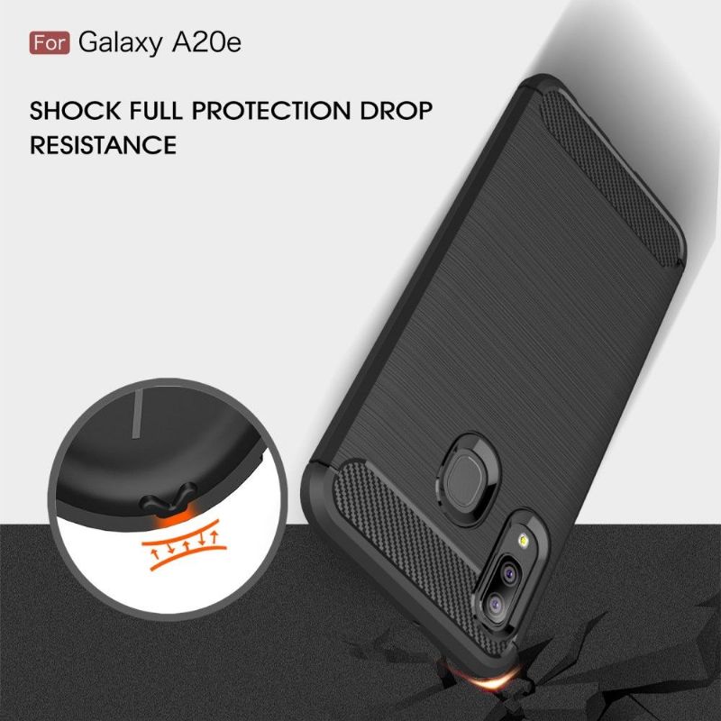 Cover Samsung Galaxy A20e Carbon Børstet Gel