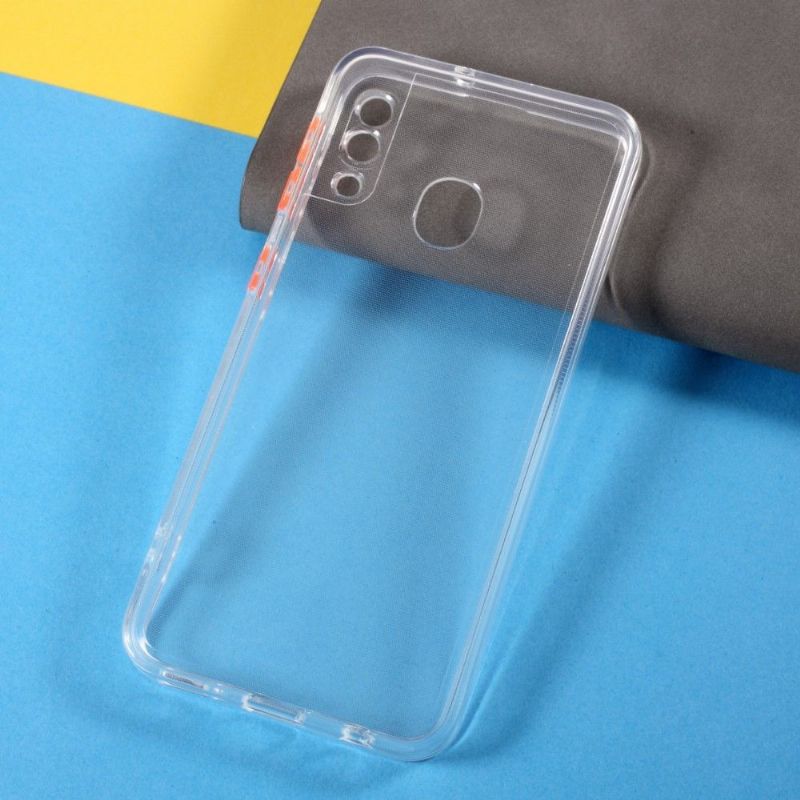 Cover Samsung Galaxy A20e Gennemsigtig Med Røde Knapper