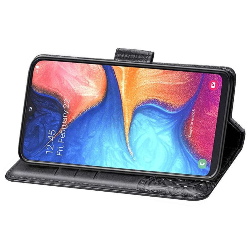 Etui Samsung Galaxy A20e Anti-fald Relief Sommerfugl