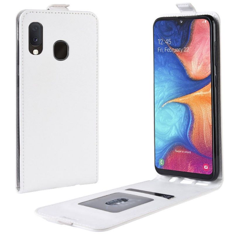 Etui Samsung Galaxy A20e Flip Cover Lodret Kunstlæder