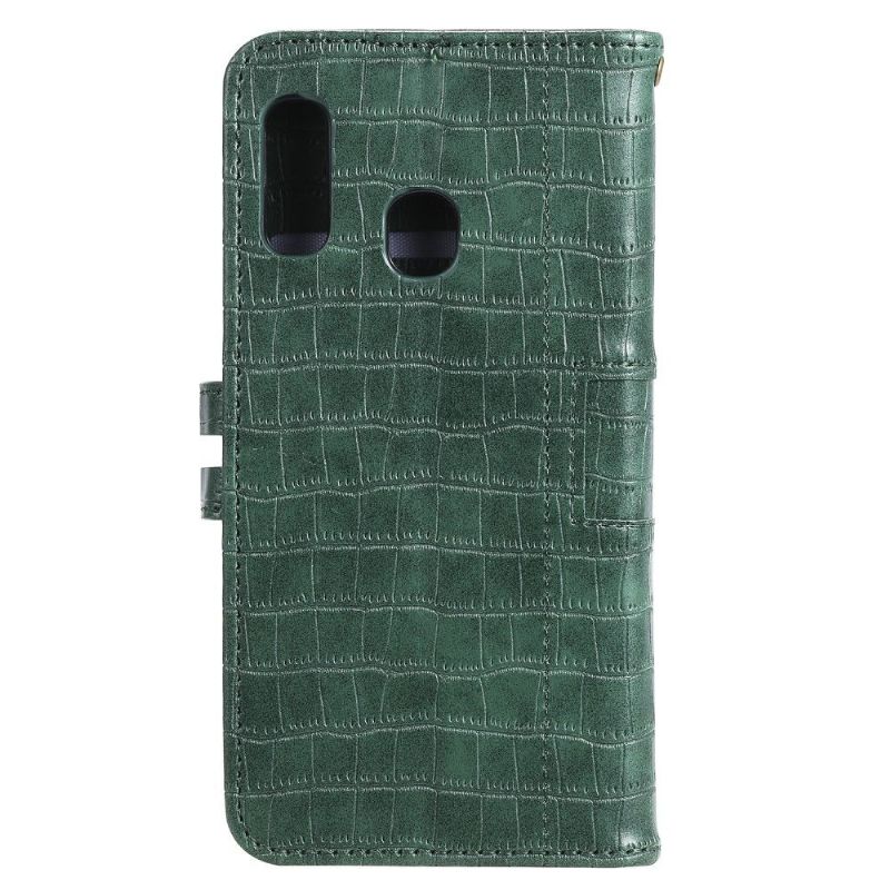 Læder Cover Samsung Galaxy A20e Original Croc-effekt Læderstil