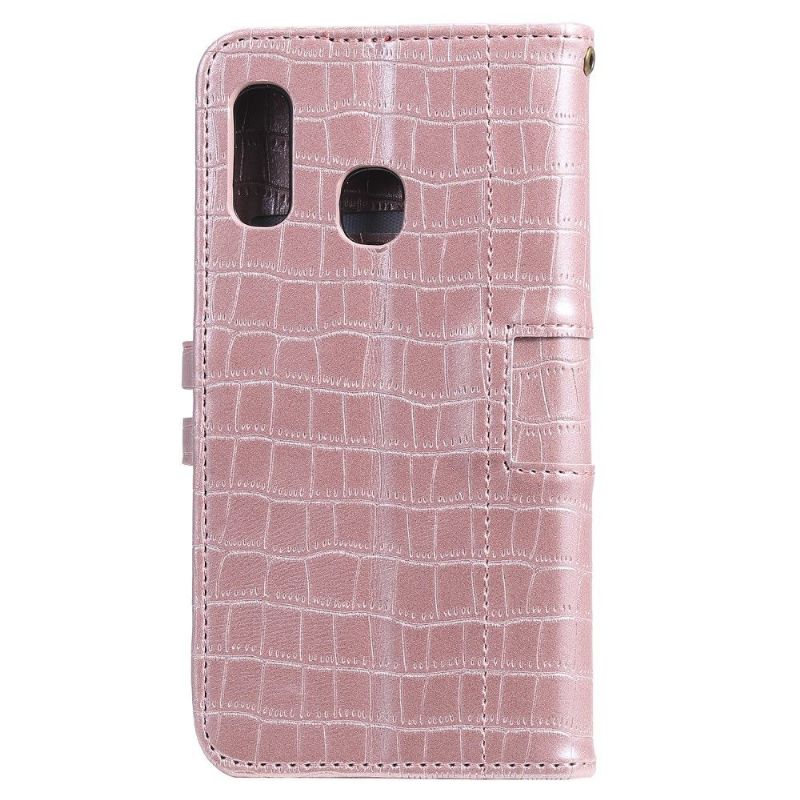 Læder Cover Samsung Galaxy A20e Original Croc-effekt Læderstil