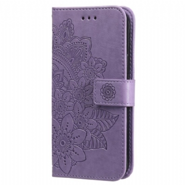 Flip Cover Xiaomi Redmi Note 12 Pro Plus Med Snor Rem Blomster Mandala