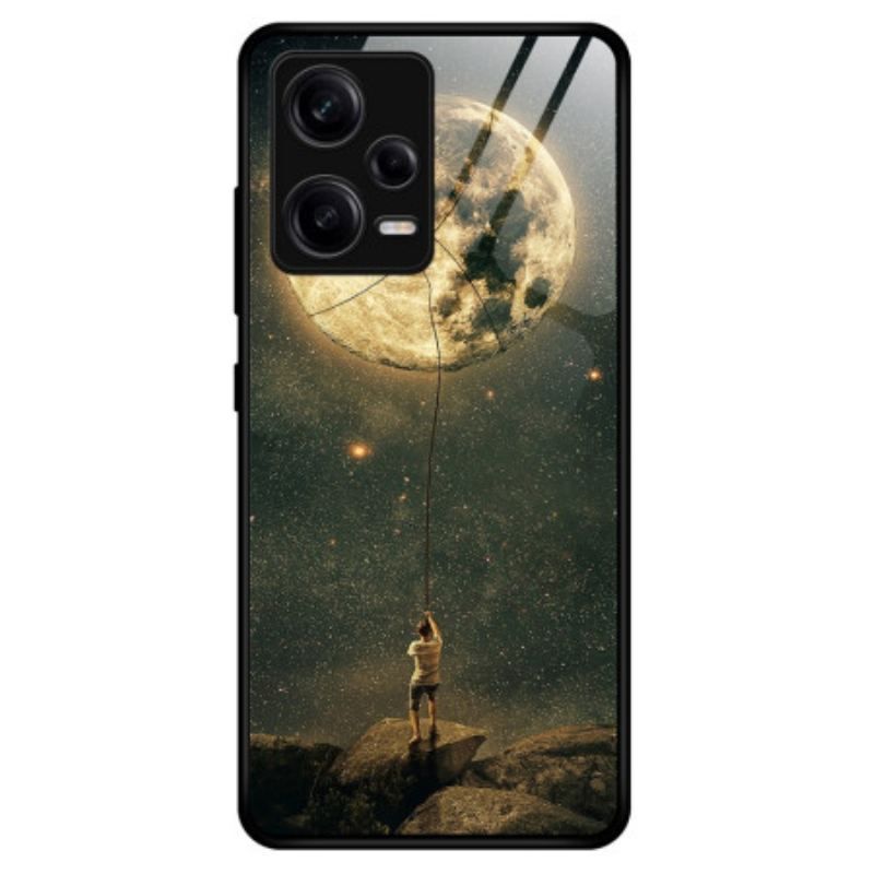 Cover Poco X5 Pro 5G Moon Man Hærdet Glas