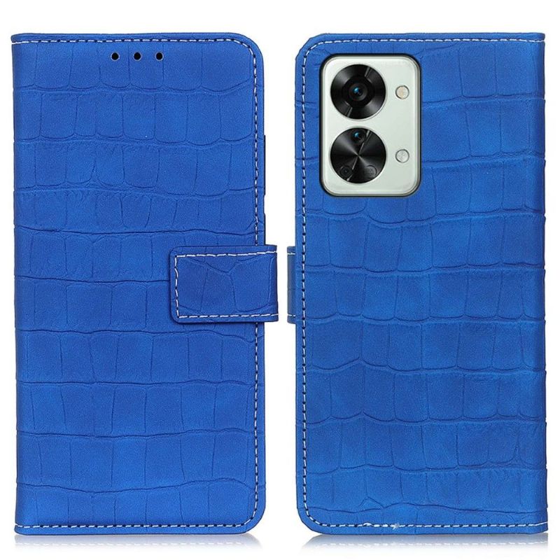 Flip Cover OnePlus Nord 2T 5G Croco Look Syning