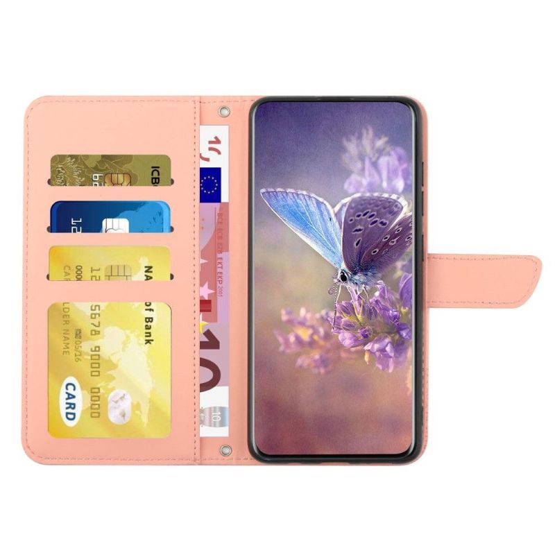 Flip Cover OnePlus Nord 2T 5G Illustration Sommerfugle- Og Blomsterrem