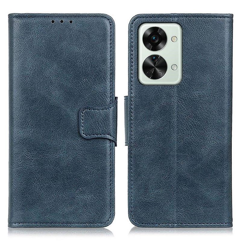 Flip Cover OnePlus Nord 2T 5G Læder Cover Foliostativ I Imiteret Læder