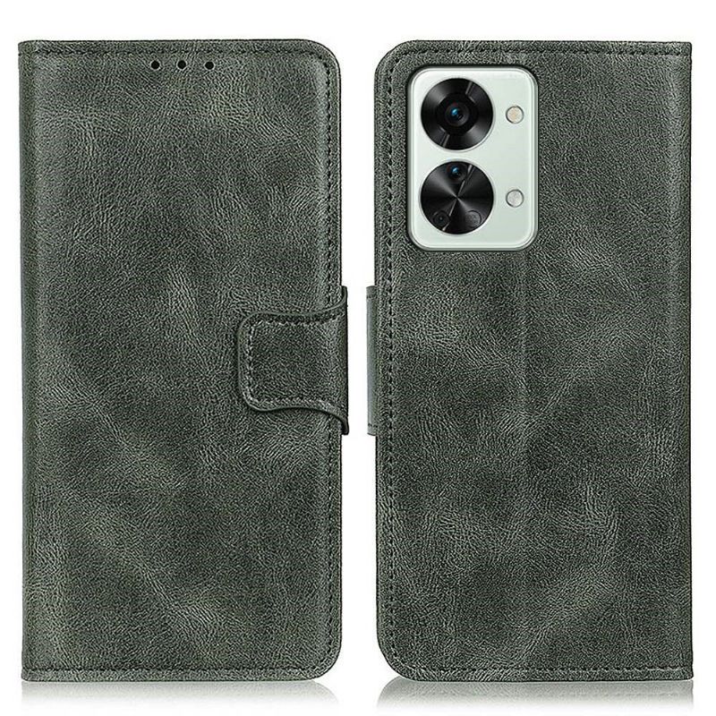 Flip Cover OnePlus Nord 2T 5G Læder Cover Foliostativ I Imiteret Læder