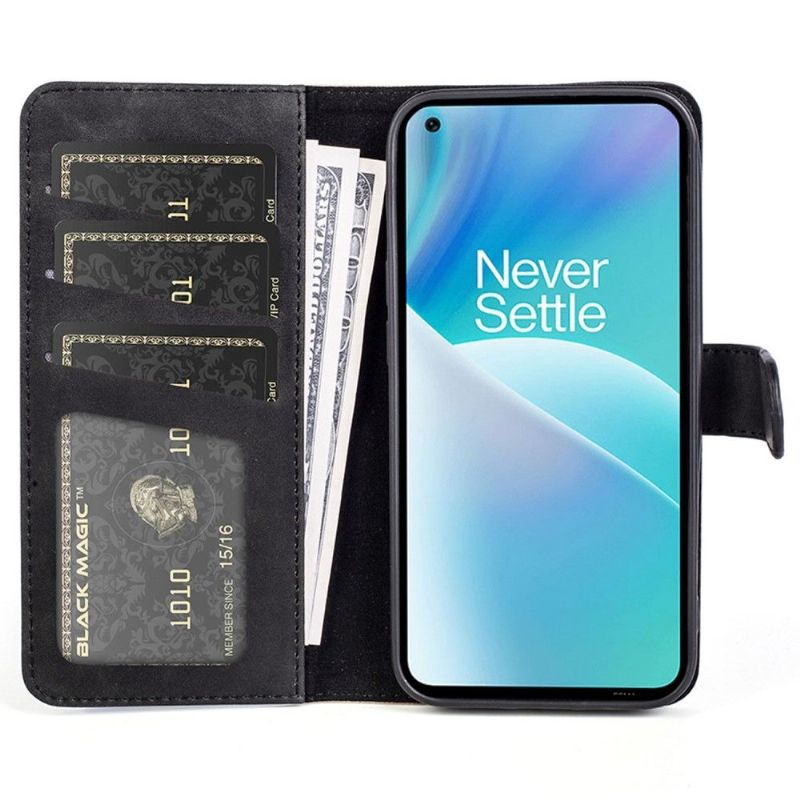 Læder Cover OnePlus Nord 2T 5G Flip Cover Bicolor Folio Stand