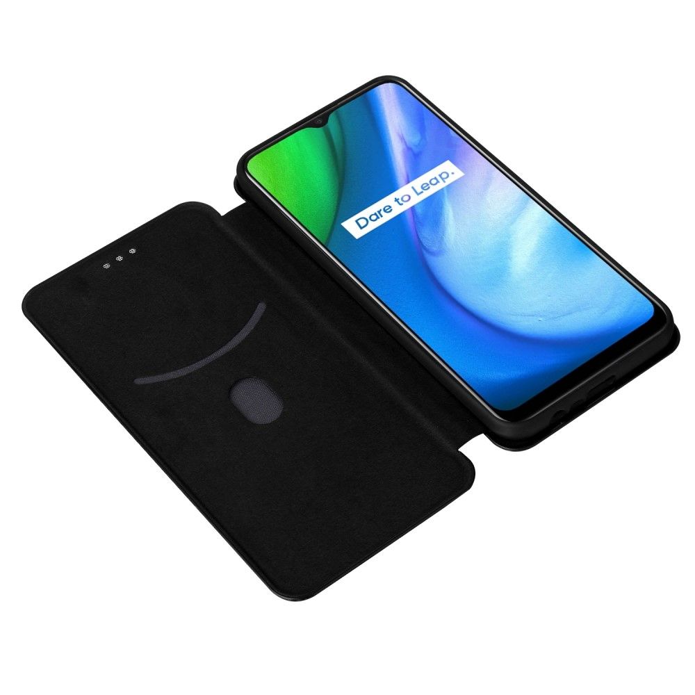 Flip Cover Realme C21 Carbon Fiber Læder