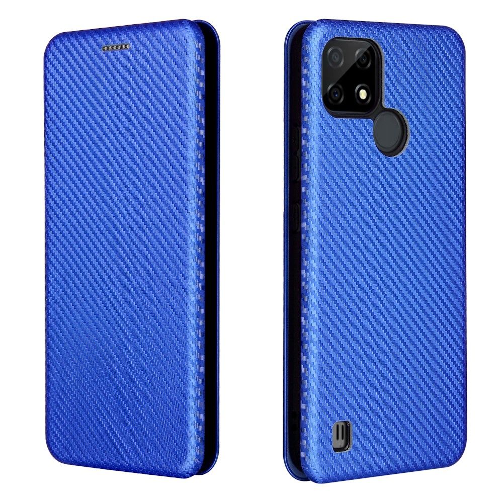 Flip Cover Realme C21 Carbon Fiber Læder