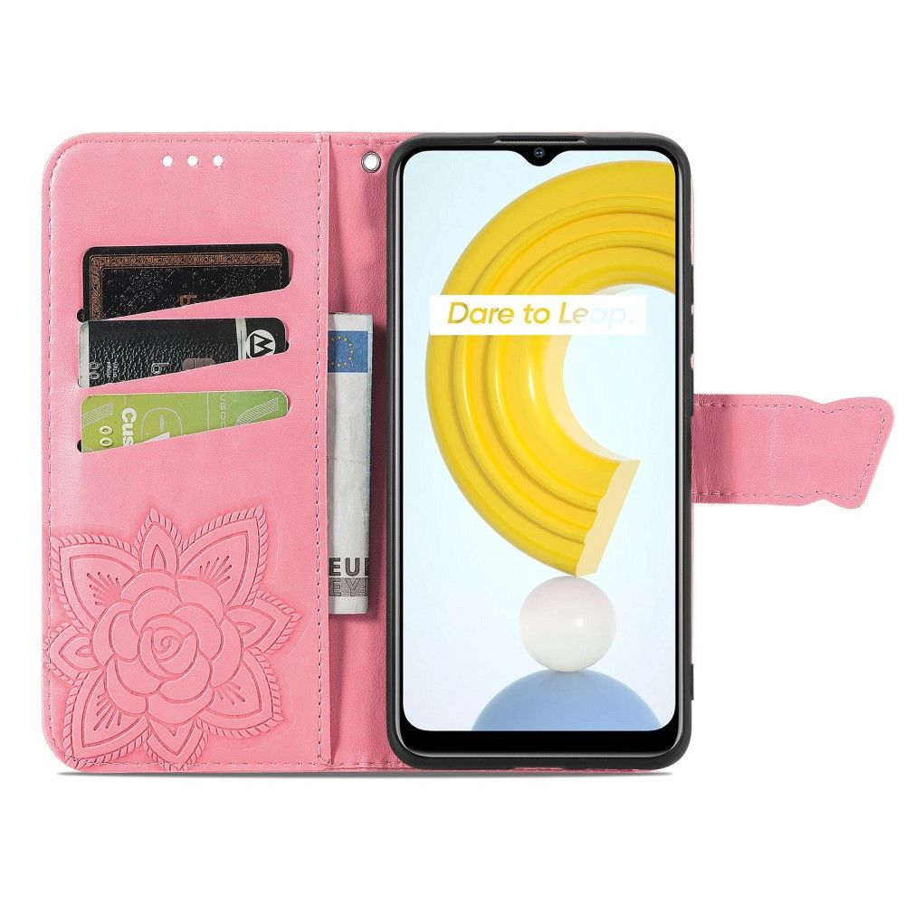 Flip Cover Realme C21 Relief Sommerfugl