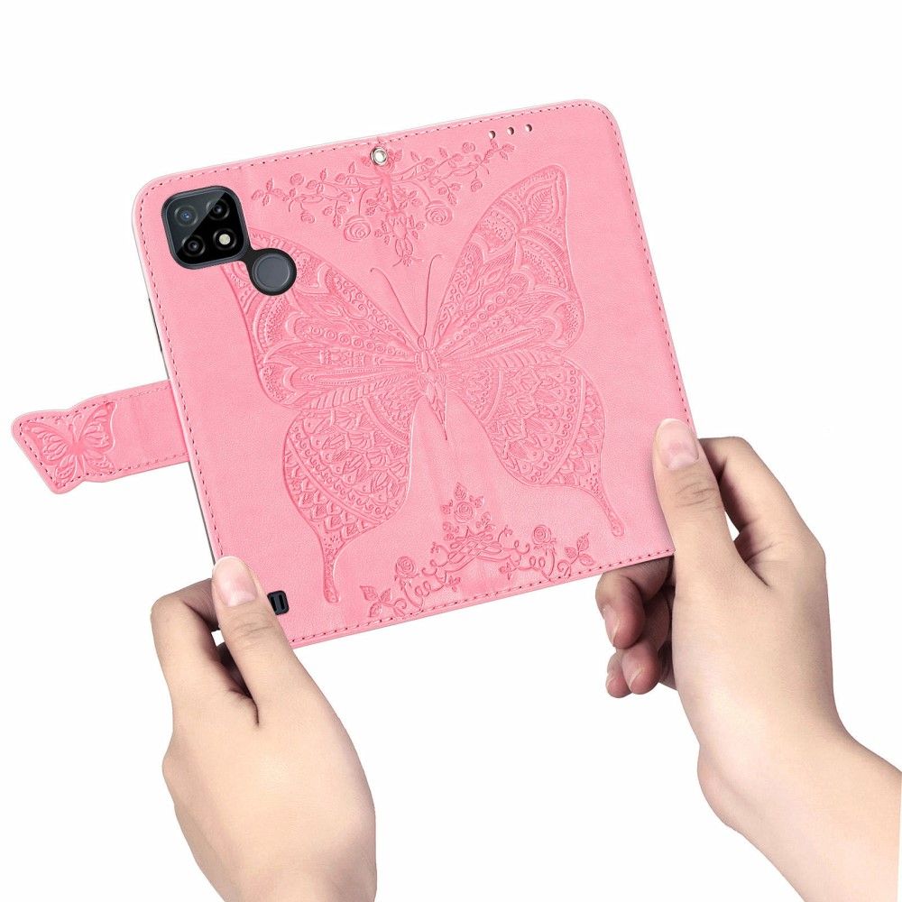 Flip Cover Realme C21 Relief Sommerfugl