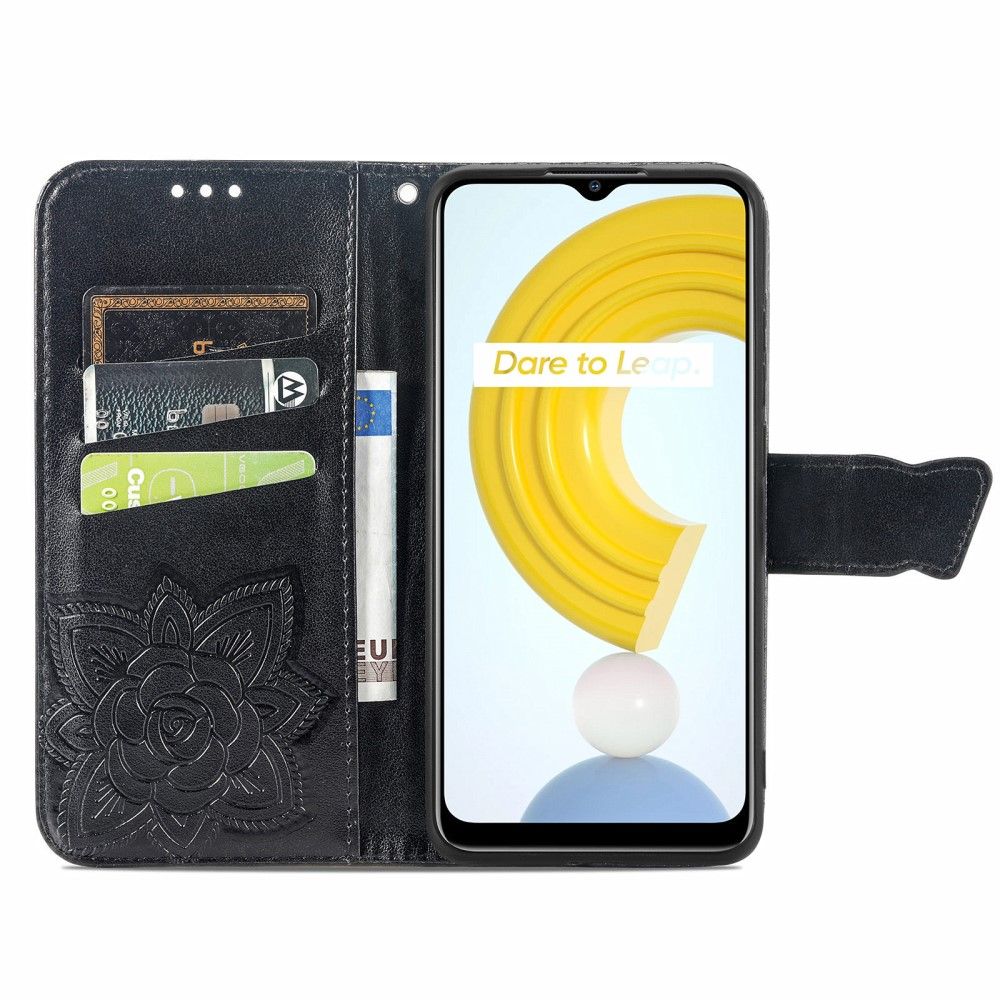 Flip Cover Realme C21 Relief Sommerfugl