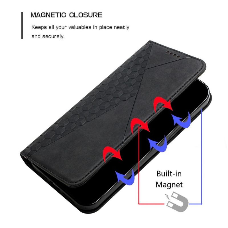 Flip Cover OnePlus Nord CE 2 Lite 5G Imiteret Læder Geometri Design