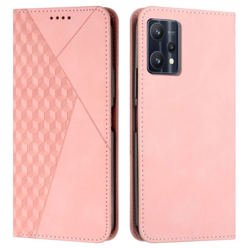 Flip Cover OnePlus Nord CE 2 Lite 5G Imiteret Læder Geometri Design