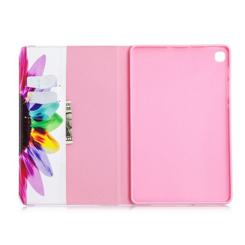 Flip Cover Samsung Galaxy Tab S6 Lite Hemming Farvede Kronblade