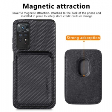 Cover Xiaomi Redmi Note 11 / Note 11S Aftagelig Kortholder I Kulfiber