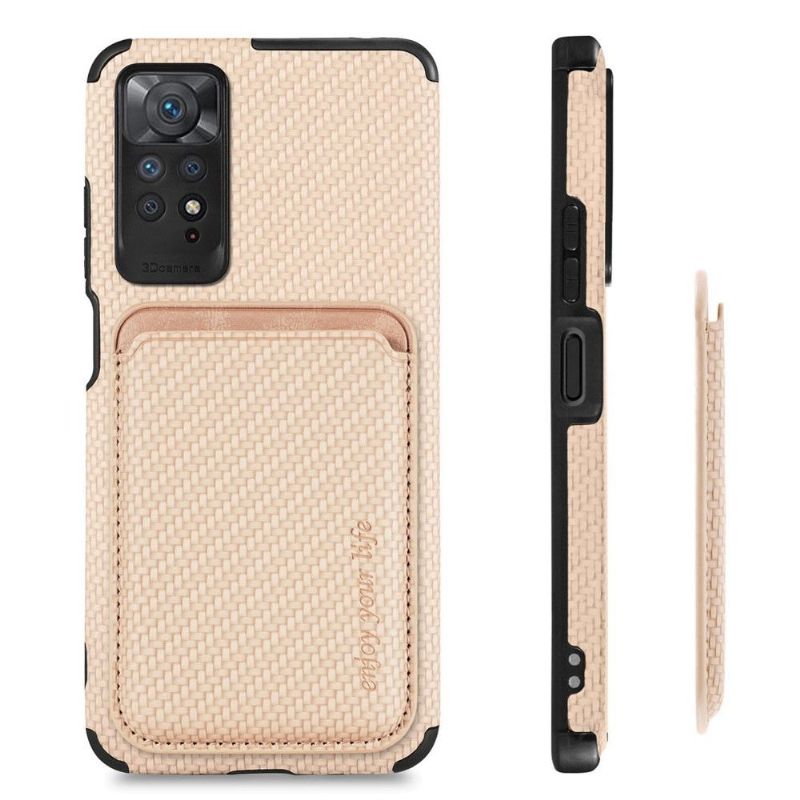 Cover Xiaomi Redmi Note 11 / Note 11S Aftagelig Kortholder I Kulfiber