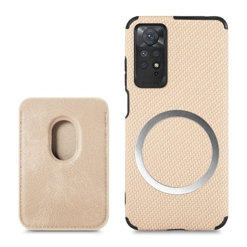 Cover Xiaomi Redmi Note 11 / Note 11S Aftagelig Kortholder I Kulfiber