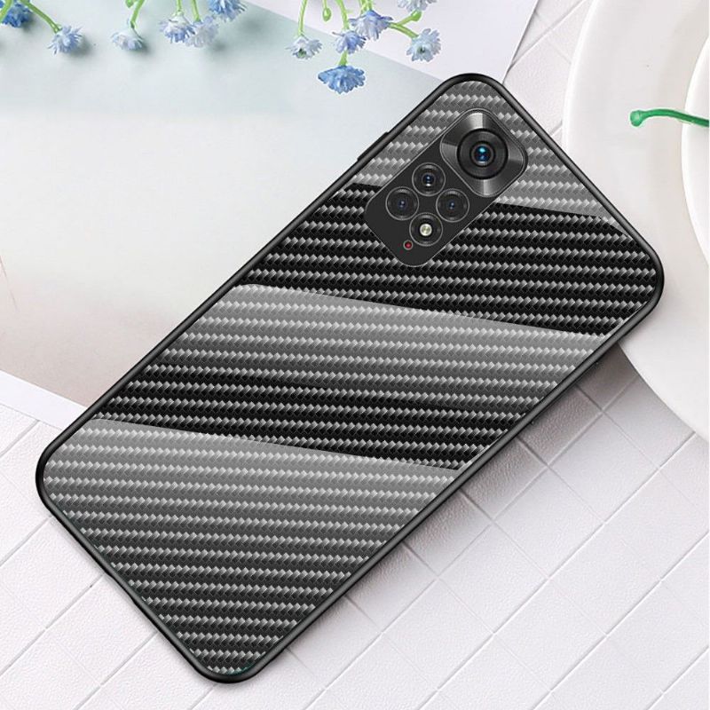 Cover Xiaomi Redmi Note 11 / Note 11S Carbon Fiber Style Hærdet Glas