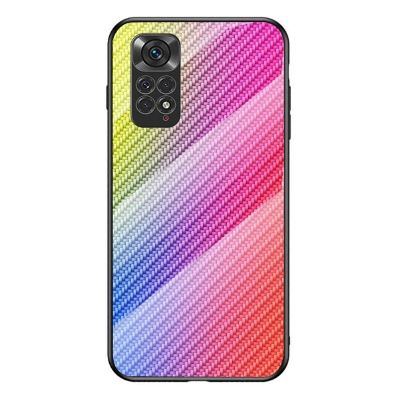 Cover Xiaomi Redmi Note 11 / Note 11S Carbon Fiber Style Hærdet Glas