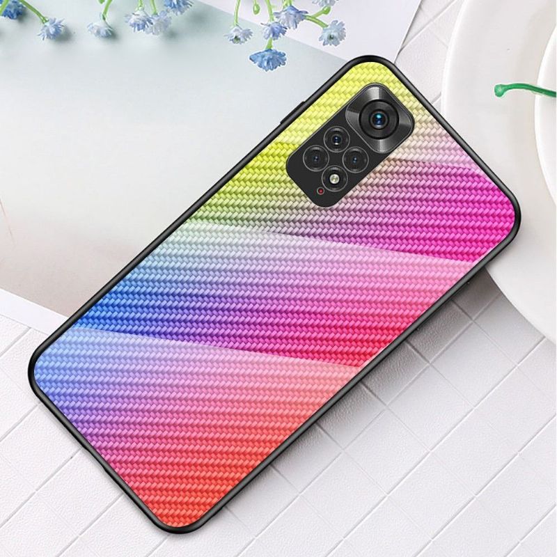 Cover Xiaomi Redmi Note 11 / Note 11S Carbon Fiber Style Hærdet Glas