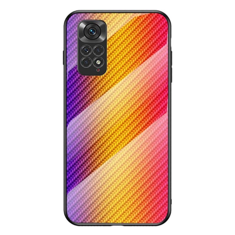 Cover Xiaomi Redmi Note 11 / Note 11S Carbon Fiber Style Hærdet Glas