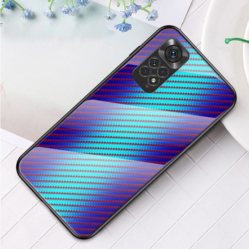 Cover Xiaomi Redmi Note 11 / Note 11S Carbon Fiber Style Hærdet Glas