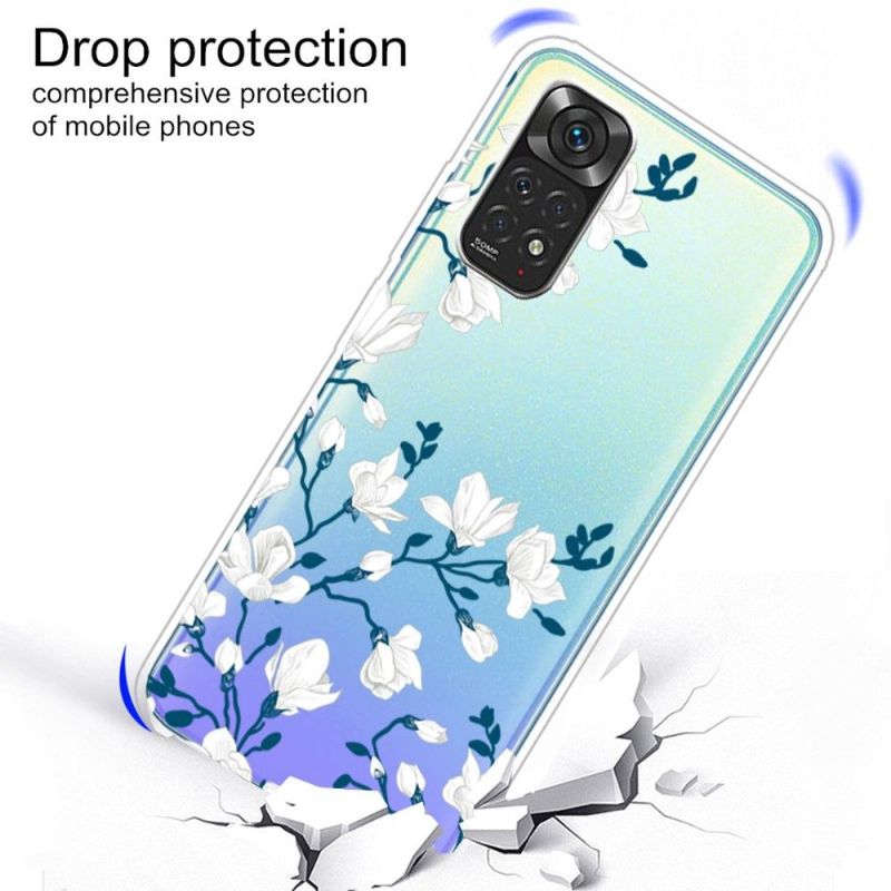 Cover Xiaomi Redmi Note 11 / Note 11S Hvide Blomster