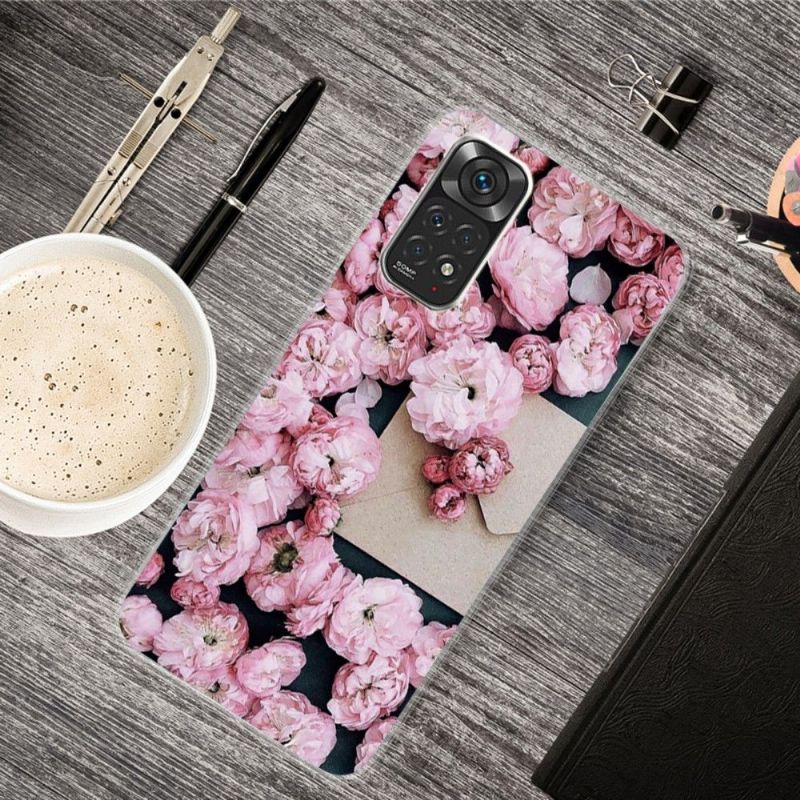 Cover Xiaomi Redmi Note 11 / Note 11S Lyserød Blomst