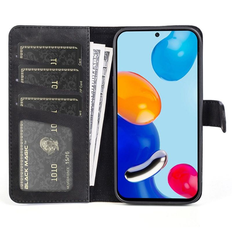 Flip Cover Xiaomi Redmi Note 11 / Note 11S Hemming Læder Cover Bicolor Folio Stand