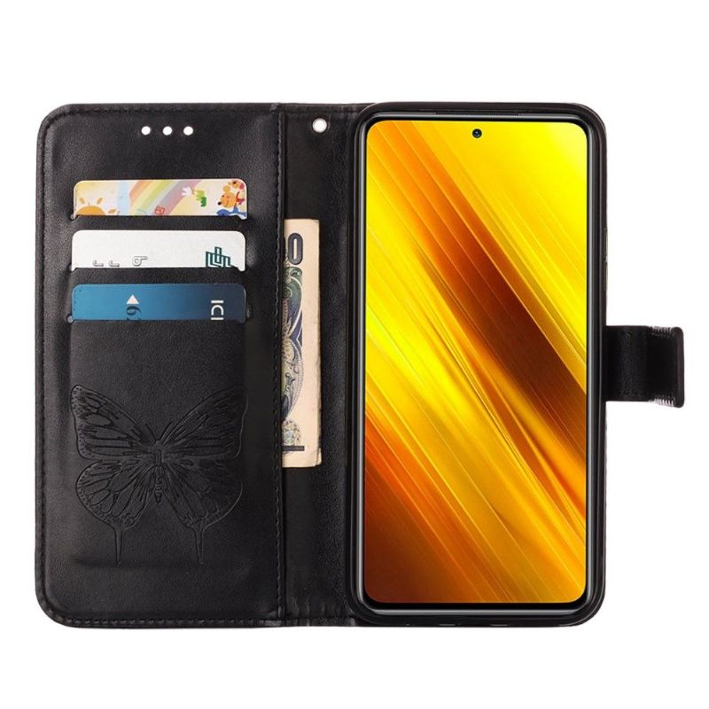 Flip Cover Xiaomi Redmi Note 11 / Note 11S Kortholder Til Sommerfugleblomst