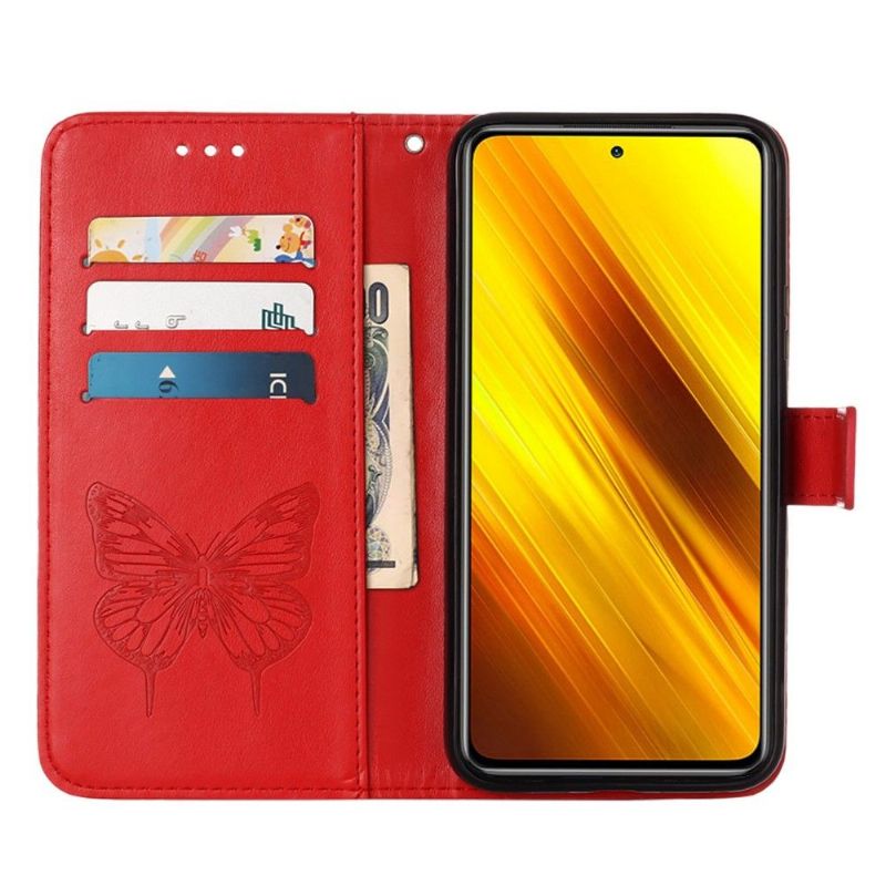 Flip Cover Xiaomi Redmi Note 11 / Note 11S Kortholder Til Sommerfugleblomst