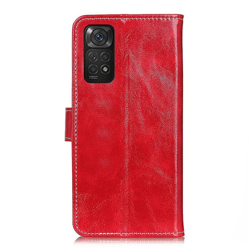 Flip Cover Xiaomi Redmi Note 11 / Note 11S Luksuriøs Lædereffektsøm