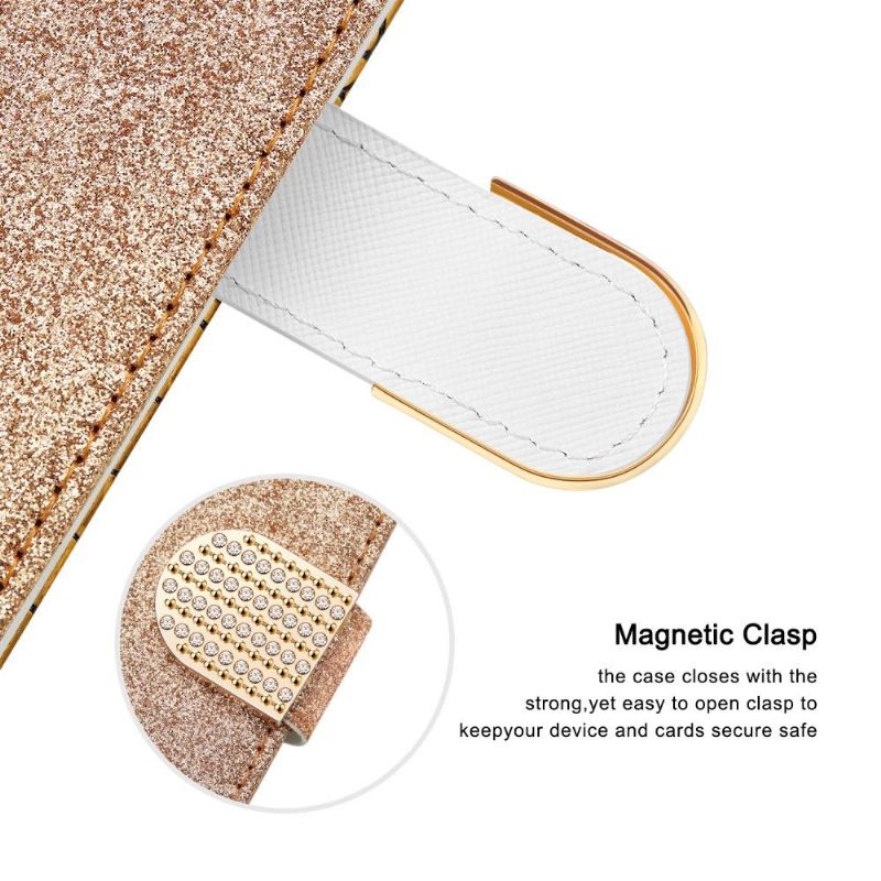 Flip Cover Xiaomi Redmi Note 11 / Note 11S Luksus Croco-pailletter