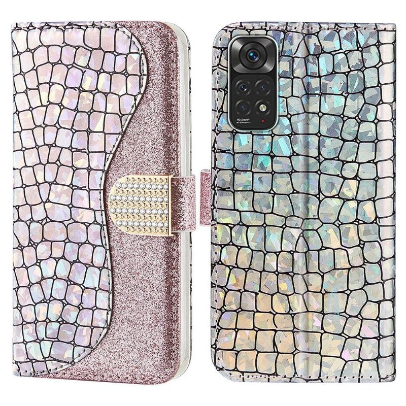 Flip Cover Xiaomi Redmi Note 11 / Note 11S Luksus Croco-pailletter