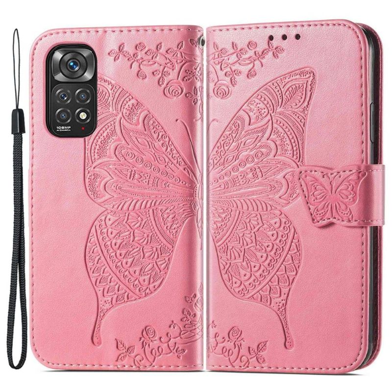 Flip Cover Xiaomi Redmi Note 11 / Note 11S Relief Sommerfugl