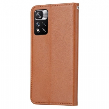 Flip Cover Xiaomi Redmi Note 11 / Note 11S Stand Case Lædereffekt