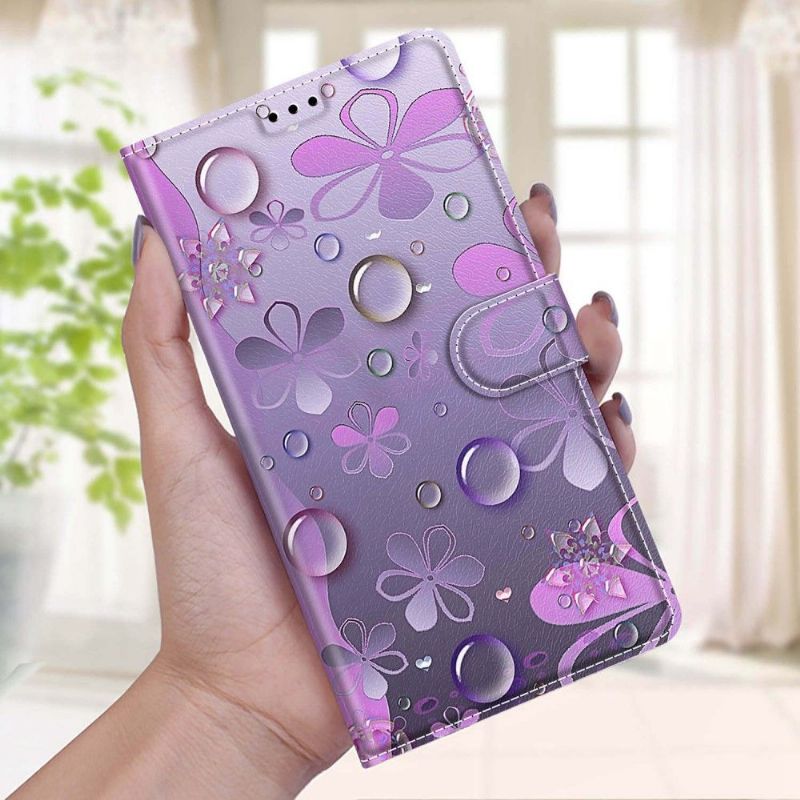 Flip Cover Xiaomi Redmi Note 11 / Note 11S Violet Blomster Illustration