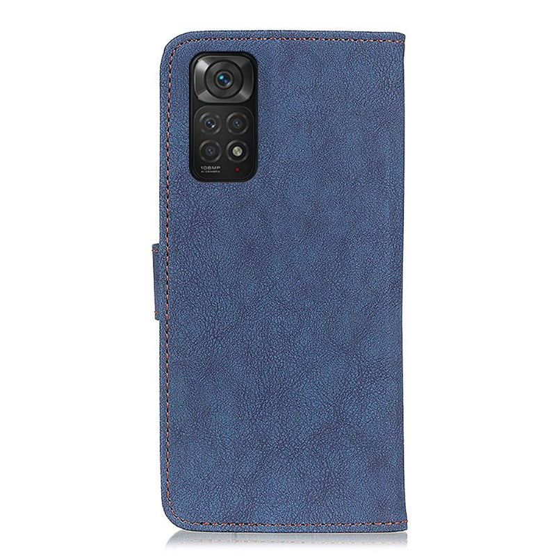 Læder Cover Xiaomi Redmi Note 11 / Note 11S Khazneh Retro Lædereffekt