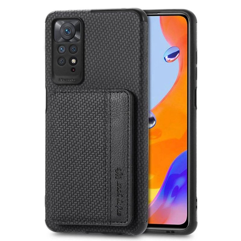 Mobilcover Xiaomi Redmi Note 11 / Note 11S Carbon Fiber Card Holder Support Funktion