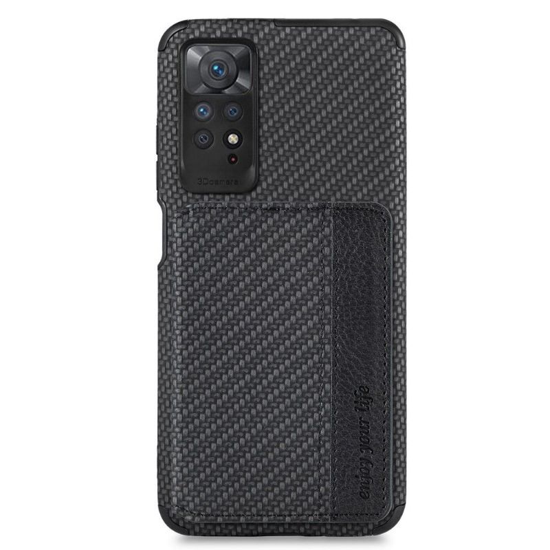 Mobilcover Xiaomi Redmi Note 11 / Note 11S Carbon Fiber Card Holder Support Funktion