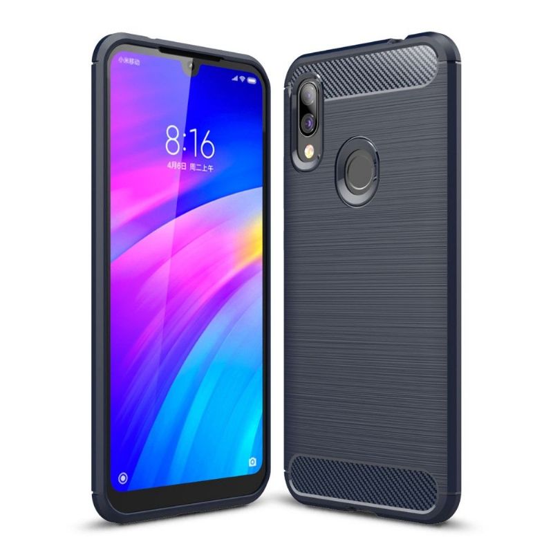 Cover Xiaomi Redmi 7 Hemming Carbon Børstet Gel