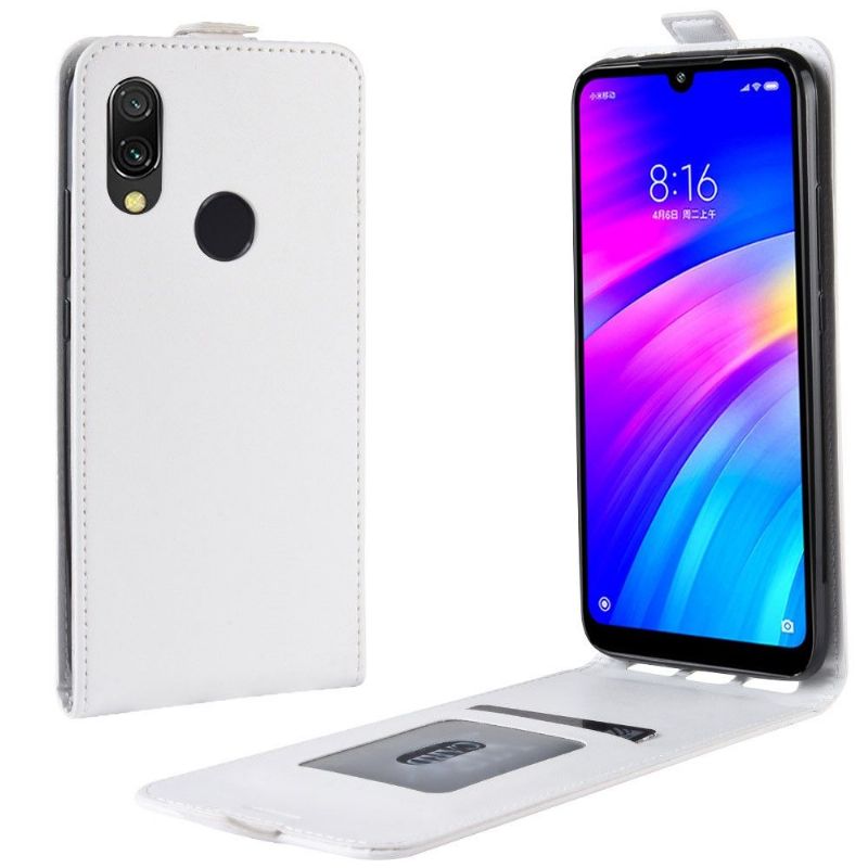 Etui Xiaomi Redmi 7 Flip Cover Lodret Kunstlæder