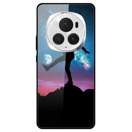 Cover Honor Magic 6 Pro Telefon Etui Lunar Football Hærdet Glas