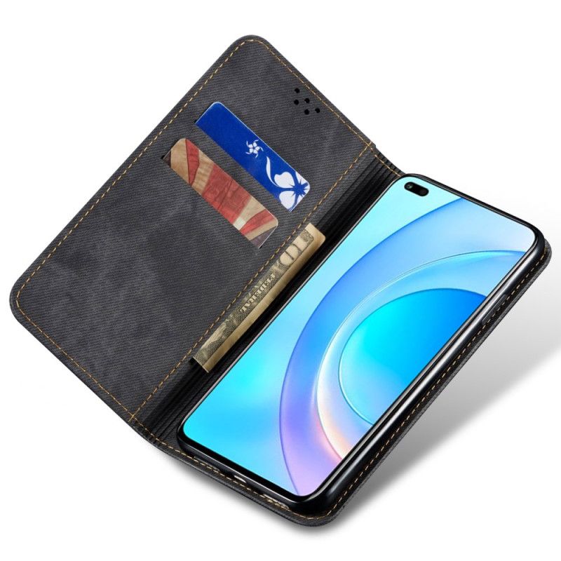 Flip Cover Til Honor Magic 6 Pro Jeansstof